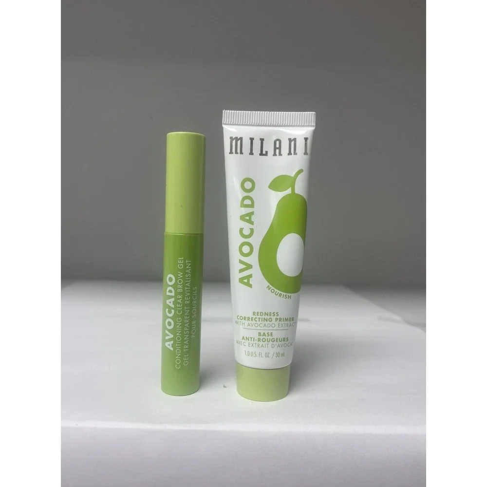 SET OF 2 Pieces MILANI-AVOCADO Clear Brow Gel & Redness Correcting Primer 🥑🥑